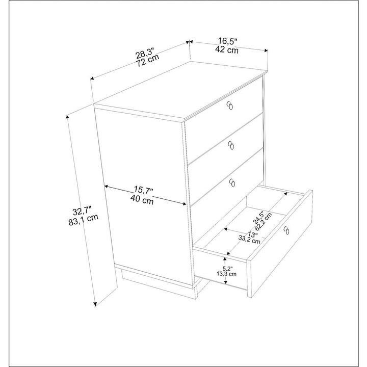Decorotika Sahra Dresser White Walnut