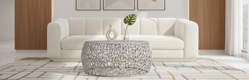 Meridian Furniture Priya Silver Coffee Table image number 1