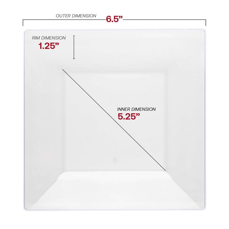 Clear Square Plastic Dinnerware Value Set (40 Sets) image number 3