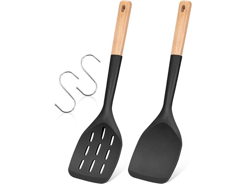 Pack of 2 Silicone Spatula, Non Stick Cooking Utensil Set image number 0