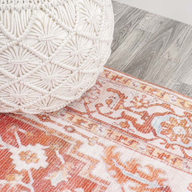 Asa Ornate Medallion Machine-Washable Area Rug