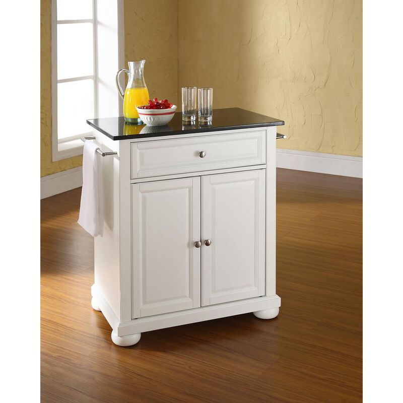 Alexandria Granite Top Portable Kitchen Island/Cart