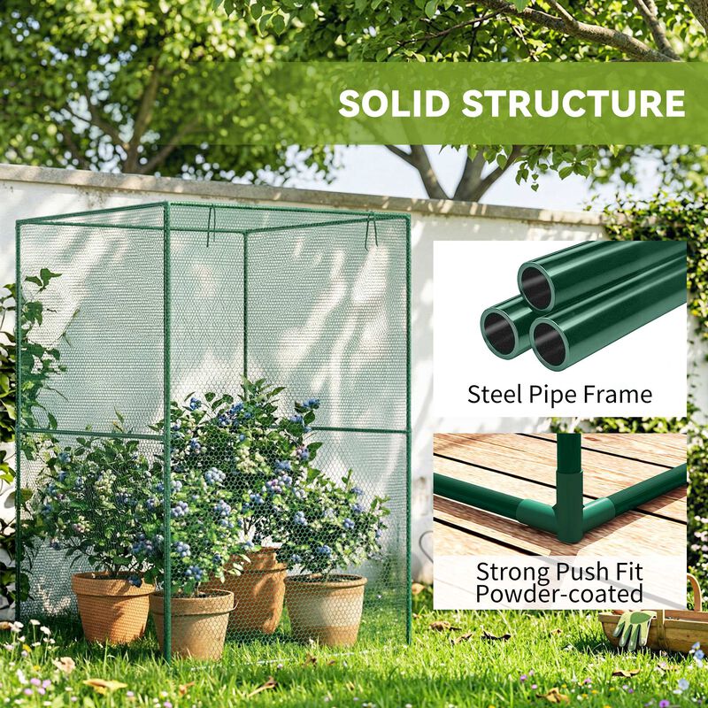 Hivvago Walk-In Garden Plant Cage with Zippered Door image number 4