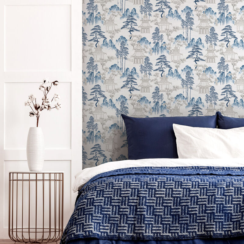 Akio Blue Pagoda Wallpaper image number 3