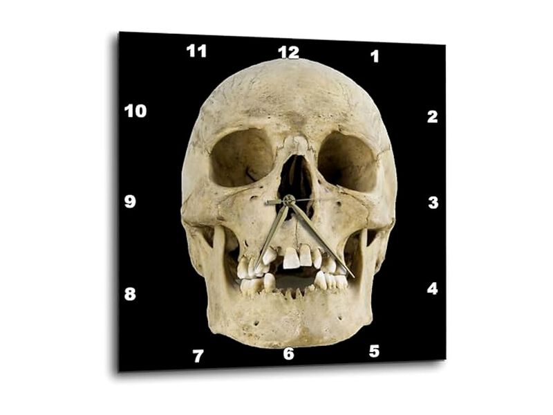 Font Skull Wall Clock 10 Inch Home Decor image number 0