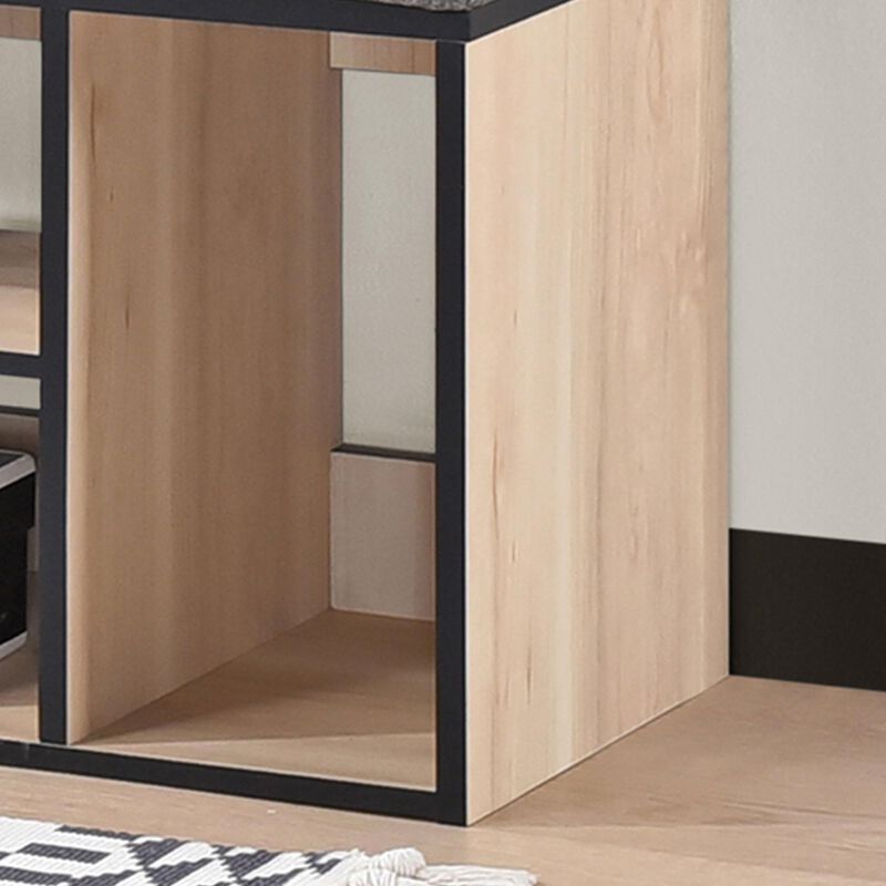 Kings Brand Furniture Julian Bench & Shoe Rack, 7-Shelf Storage & Drawer image number 2