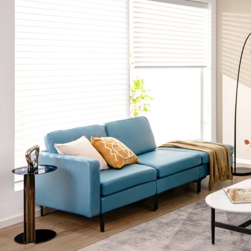 Hivvago Modular L-shaped Sectional Sofa with Reversible Chaise and 2 USB Ports