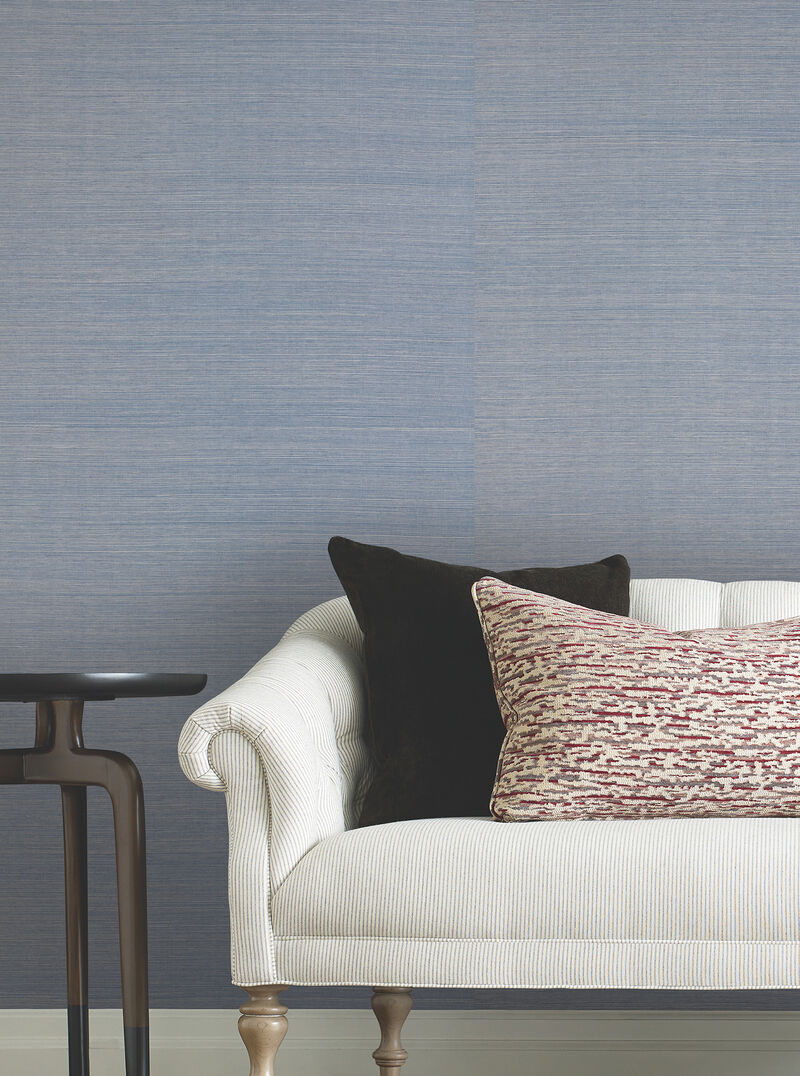 Maguey Sisal Dusty Blue Wallpaper (Set of 2) image number 1
