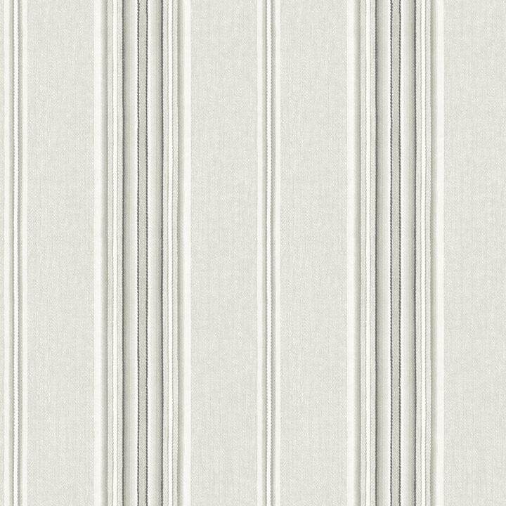 Calvados Grey Linen Stripe Wallpaper (Set of 2)