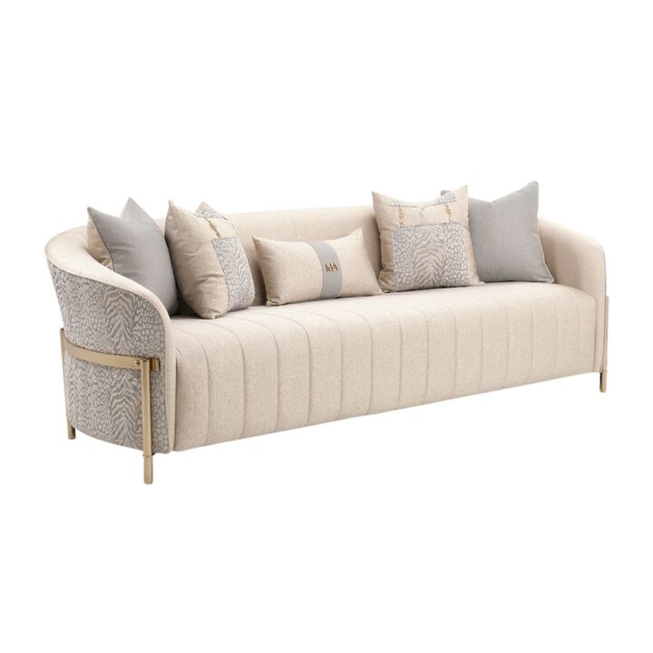 Starlight Canyon Home Gold Beige Accent Chair, Living Room Comfy Chair for Reading and Relaxation
