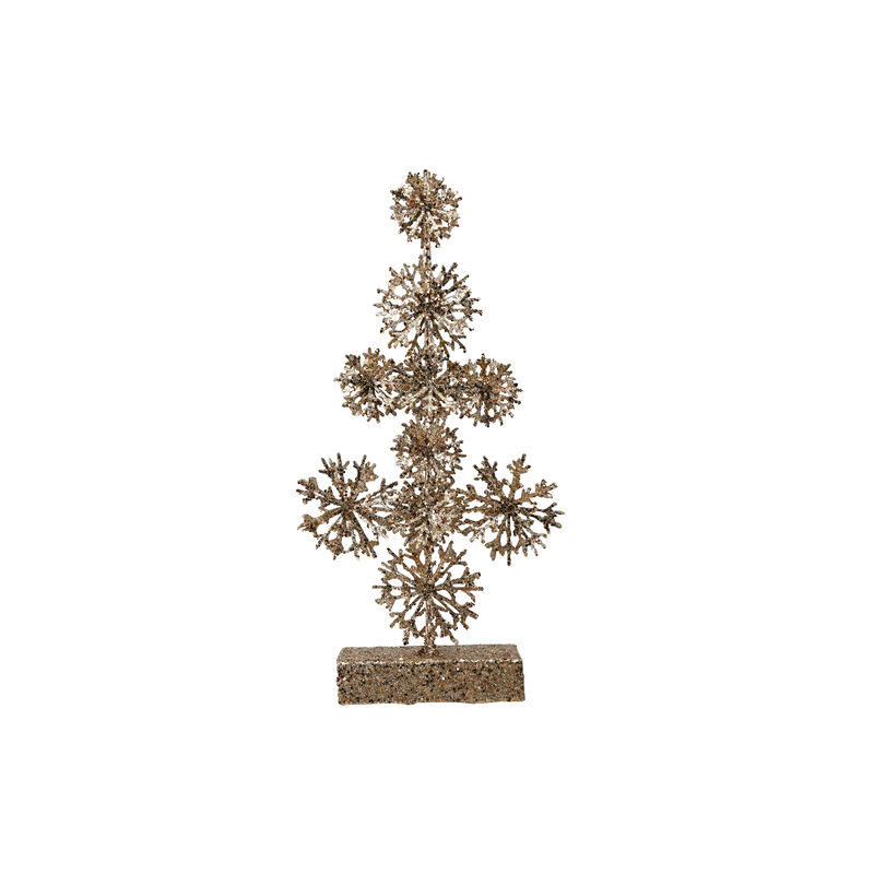Champagne Glitter Iron Tree Sculpture image number 0