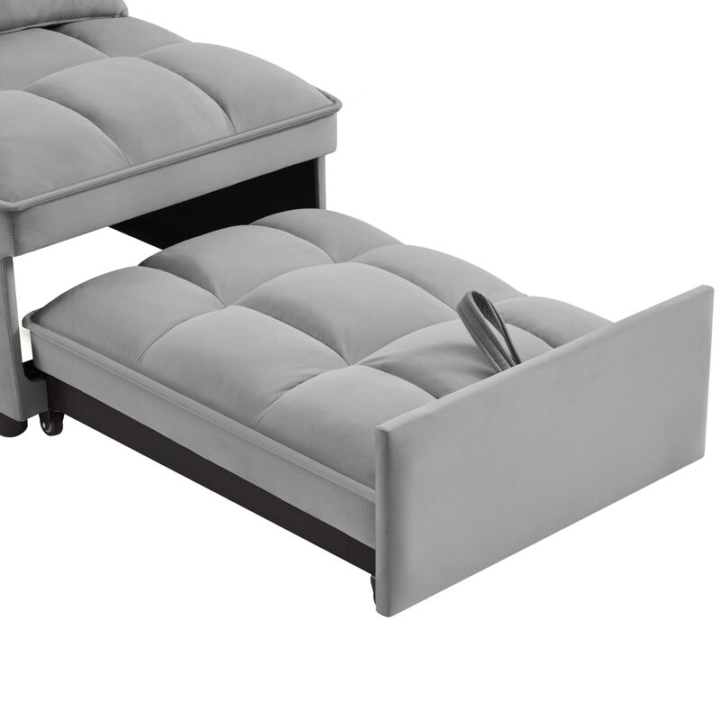 Merax Single Sofa Bed Futon with Storage Pockets