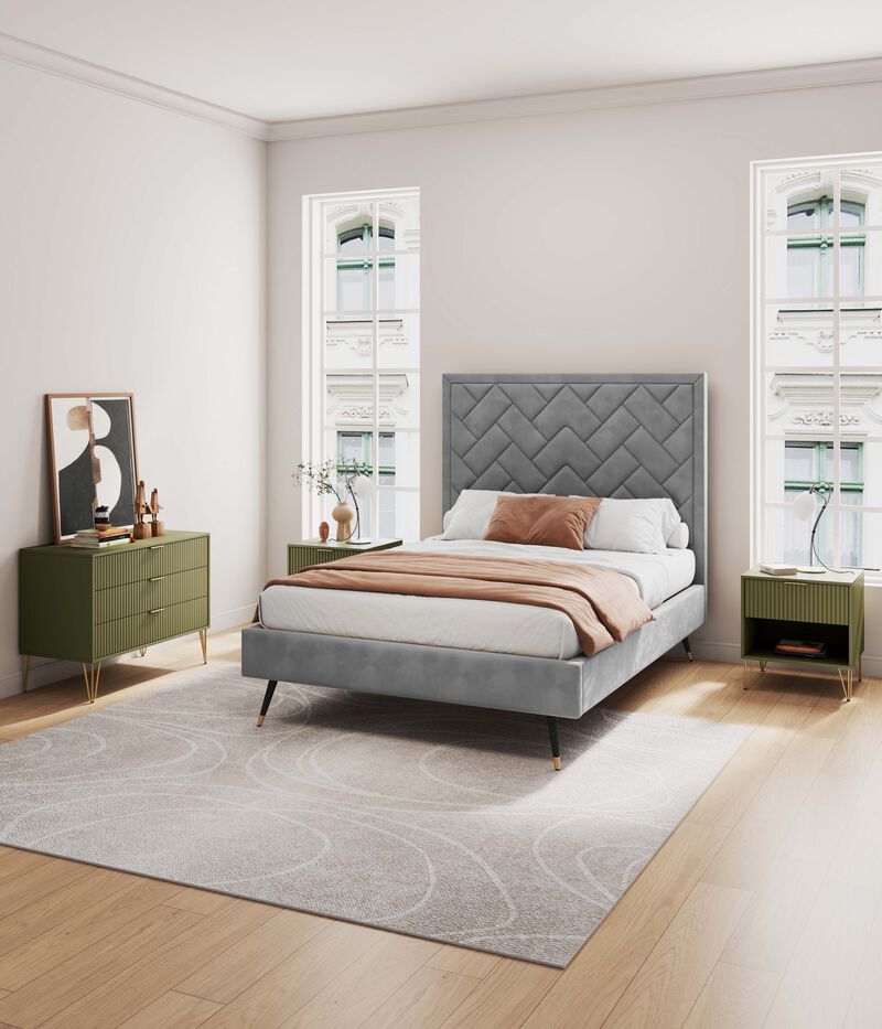 Dumbo Dresser and Nightstand Set in Green image number 1