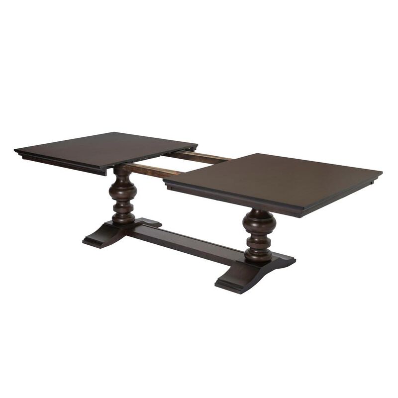 Best Quality Furniture 80-100 Extension Dining Table w/Center 20-Inch Leaf, Cappuccino Color