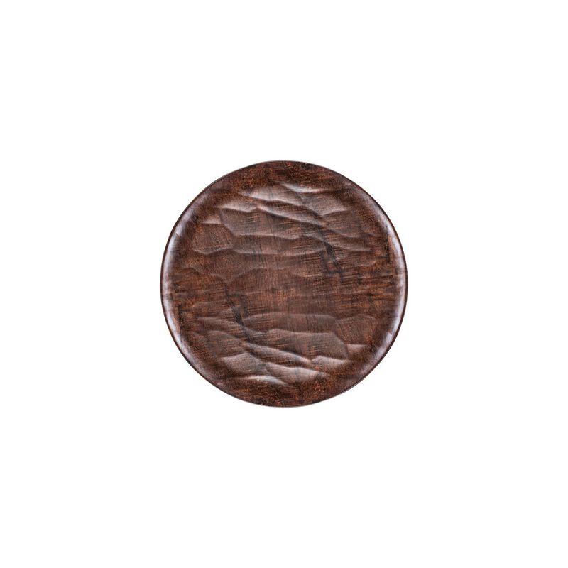 Turgla Composite dia.11" Round Brown Composite Plate (Set of 2)