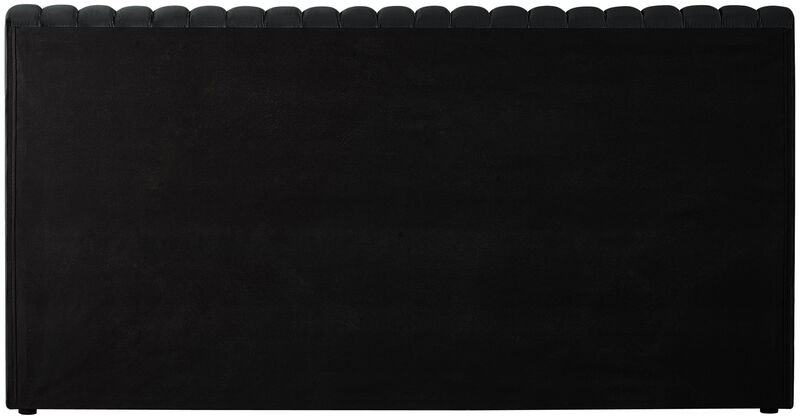 Meridian Furniture Nico Black Velvet Queen Bed