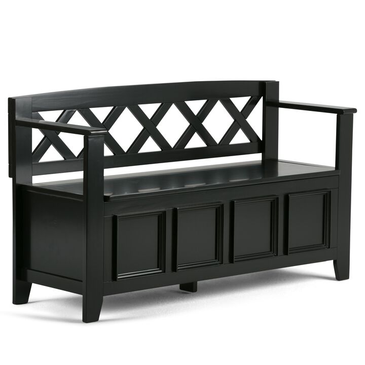 Sigzid Solid Wood Entryway Storage Bench