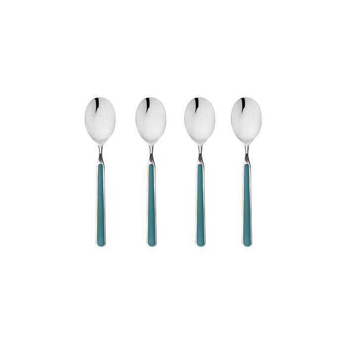 Fantasia 4-Piece Coffee Spoon Set in Petroleum
