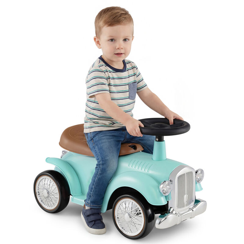 Kids Ride On Sit to Stand Car with Steering Wheel and Storage Compartment image number 3