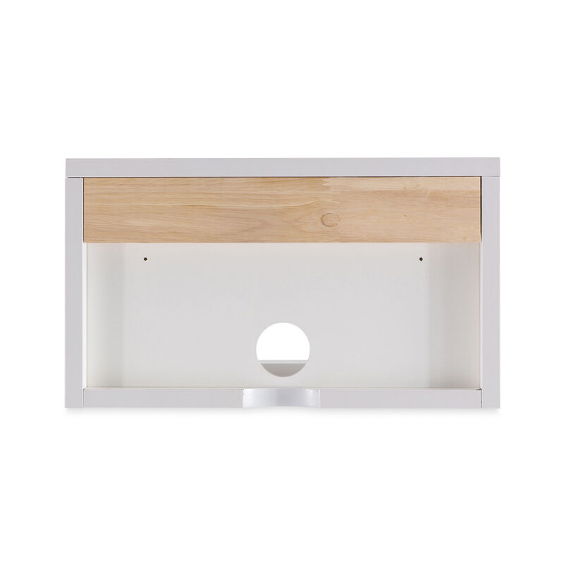 Elise Classic Contemporary Floating Wall Mounted Nightstand with Soft-Close Tambour Drawer and Cable Hole (Set of 2) image number 6