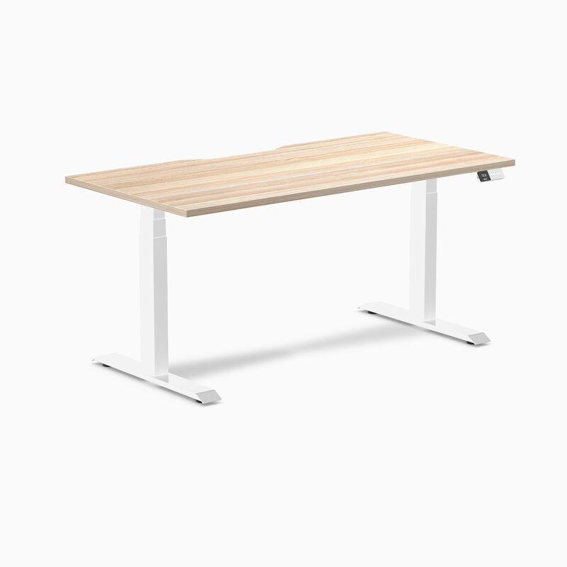 Desky Dual Scalloped Laminate Sit Stand Desk image number 0