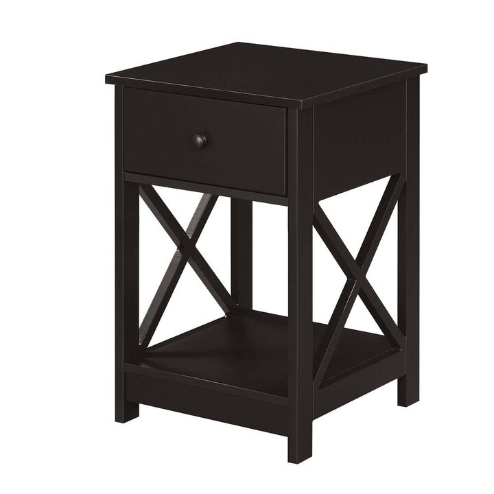 Convenience Concepts Oxford 1 Drawer End Table Espresso