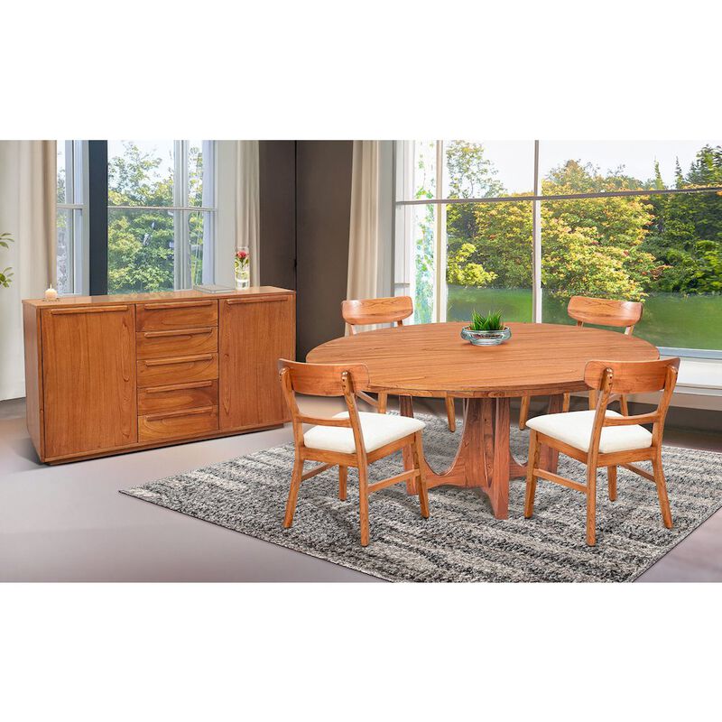 Sunny Designs Dining Chair, Cushion Seat (Set of 2), Walnut image number 4