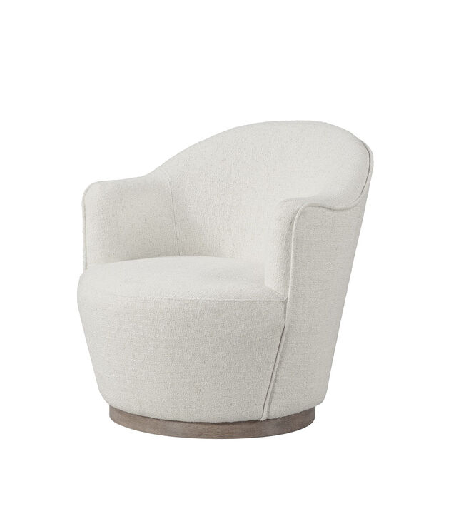 Upholstered Fabric Club Chair with Swivel