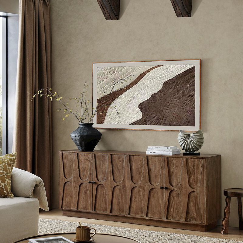 Veda 72" Mango Wood Sideboard Cabinet image number 7