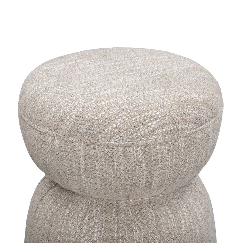 Tov Furniture Tomlin Beige Gaming Ruched Ottoman image number 2