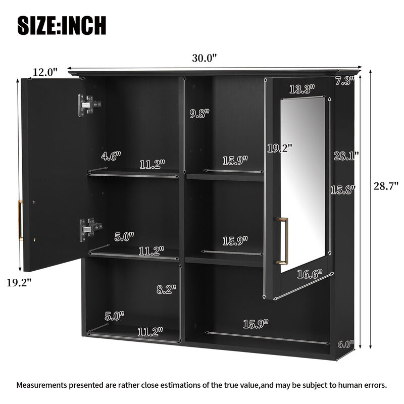 ELEMENT ACE Versatile Wall Mounted Medicine Cabinet with Adjustable Shelves and Soft Close Doors for Modern Bathroom Storage Solutions image number 2