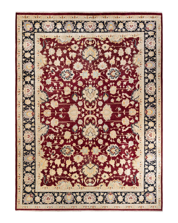 Mogul, One-of-a-Kind Hand-Knotted Area Rug  - Red, 9' 2" x 12' 3"