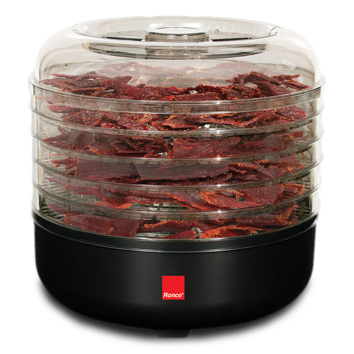 Ronco Beef Jerky Machine with 5 Stackable Trays, Easy-to-Use Dehydrator and Food Preserver, Perfect for Meat, Fruit, Vegetables and More