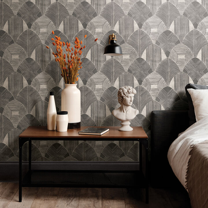 Westport Charcoal Geometric Wallpaper