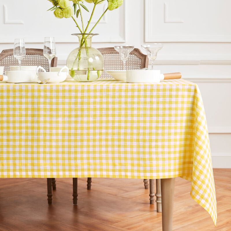 Linen Tablecloth - Gingham Check image number 0