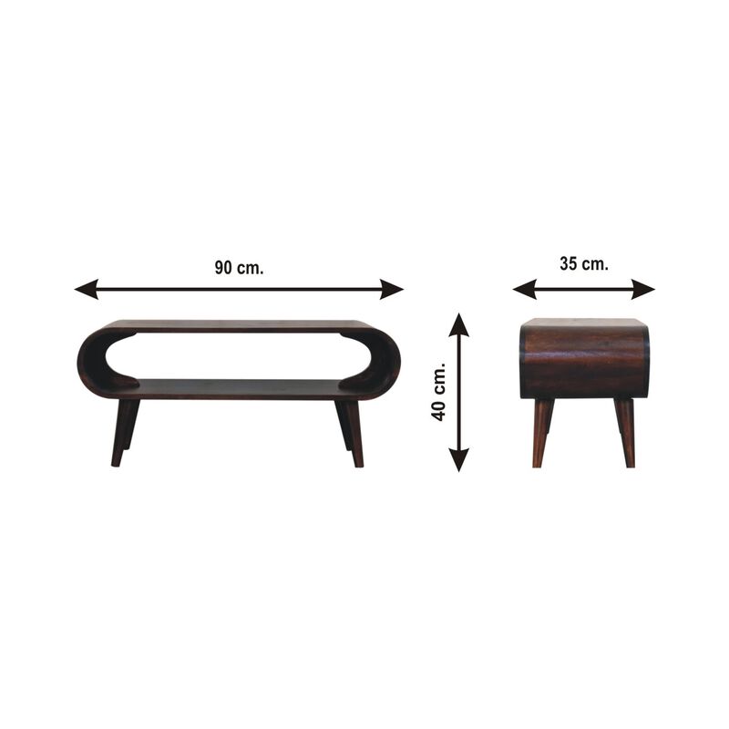 Artisan Furniture solid Wood  Amaya Light Walnut Coffee Table