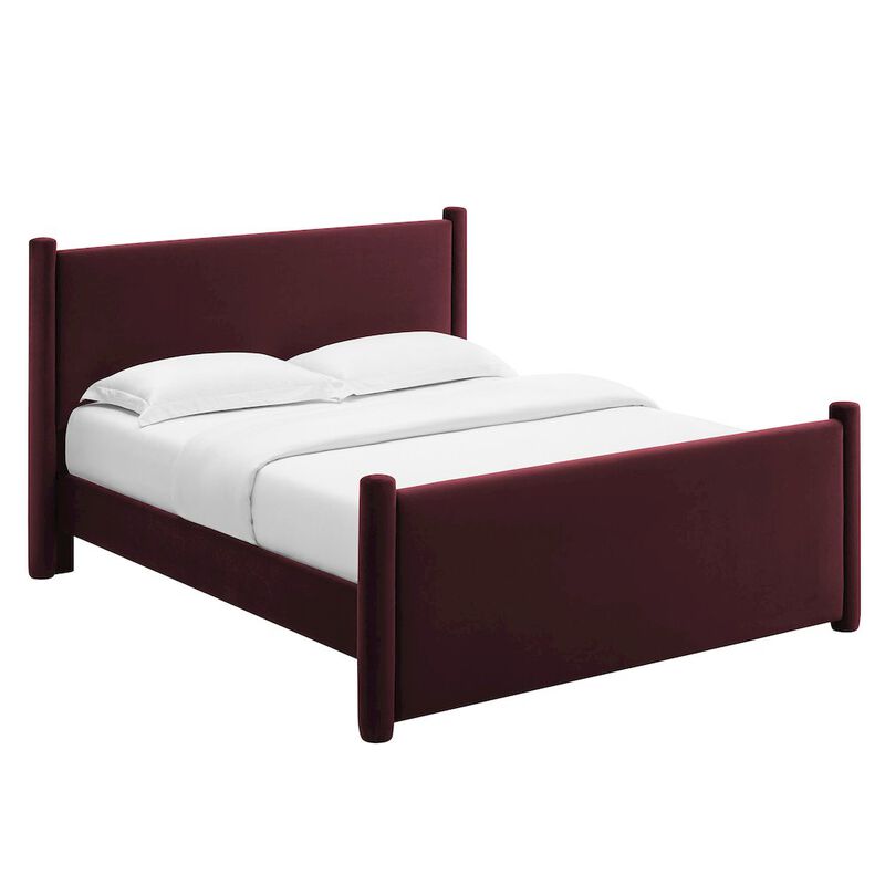 Rael Performance Velvet Full Platform Bed image number 0