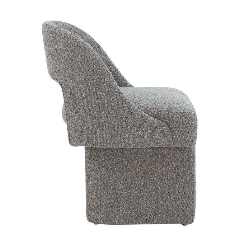 LeisureMod Modern Side Boucle Accent Chair – Quell Collection, Stylish and Cozy Chair for Living Room, Bedroom, and Contemporary Spaces