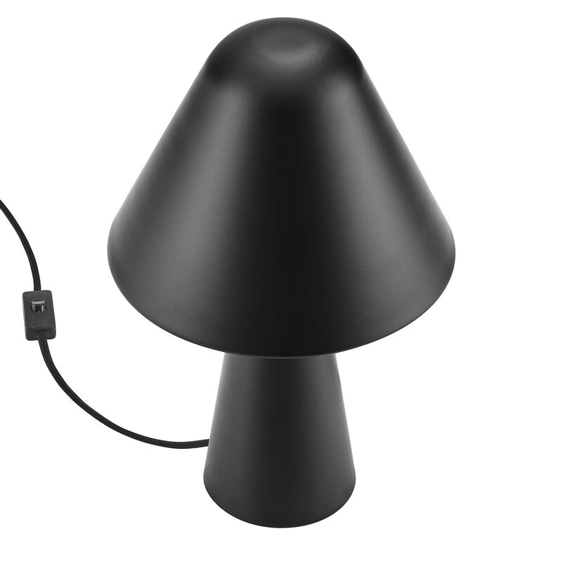 Modway EEI-6529-BLK Jovial Metal Mushroom Table Lamp, Black image number 2