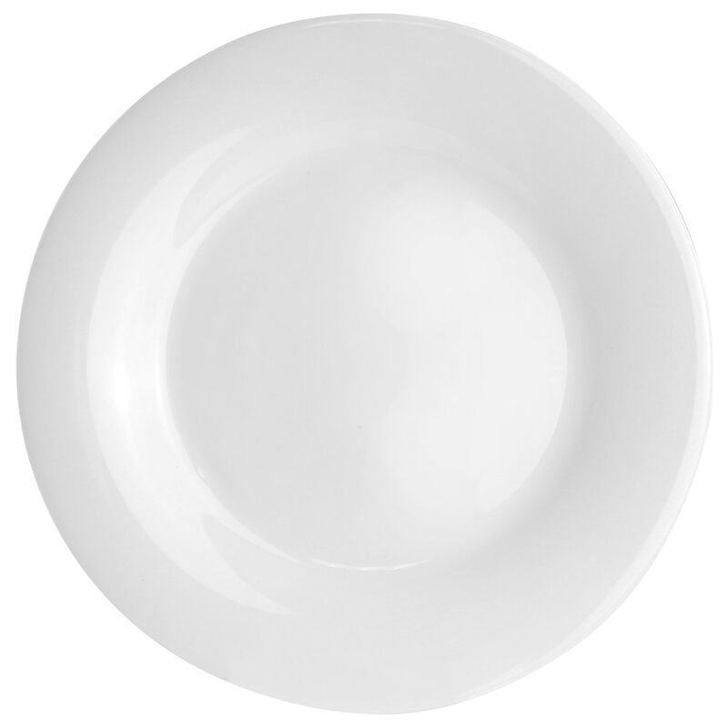 Gibson Ultra Farthington 4 Piece Tempered Opal Glass Dinner Plate Set in White