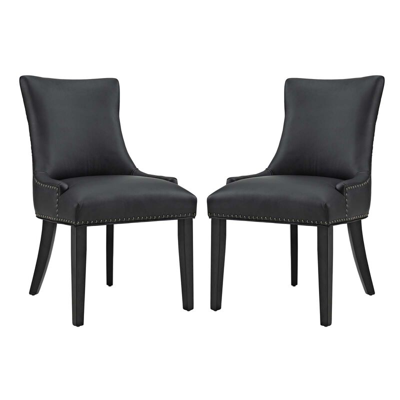 Marquis Dining Chair Faux Leather Set of 2 image number 0