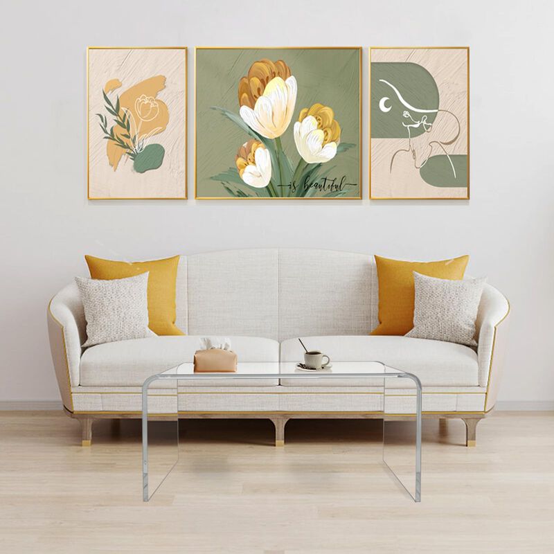 VDGPWA Premium Acrylic Coffee Table, 32"" L*16"" W *16"" H, 3/5"" Thick Clear Coffee Table for Living Room, Rectangle Lucite Cof