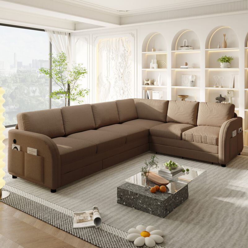 Fumris U Shaped Modular Sectional Sofa image number 7