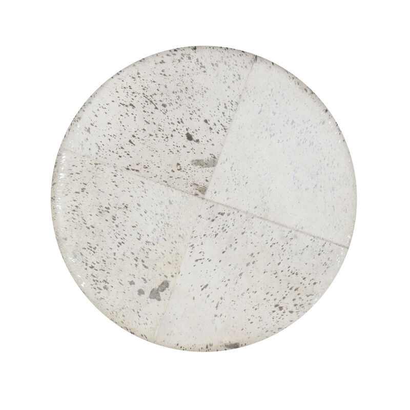 Safari Steel Cowhide Ottoman image number 2