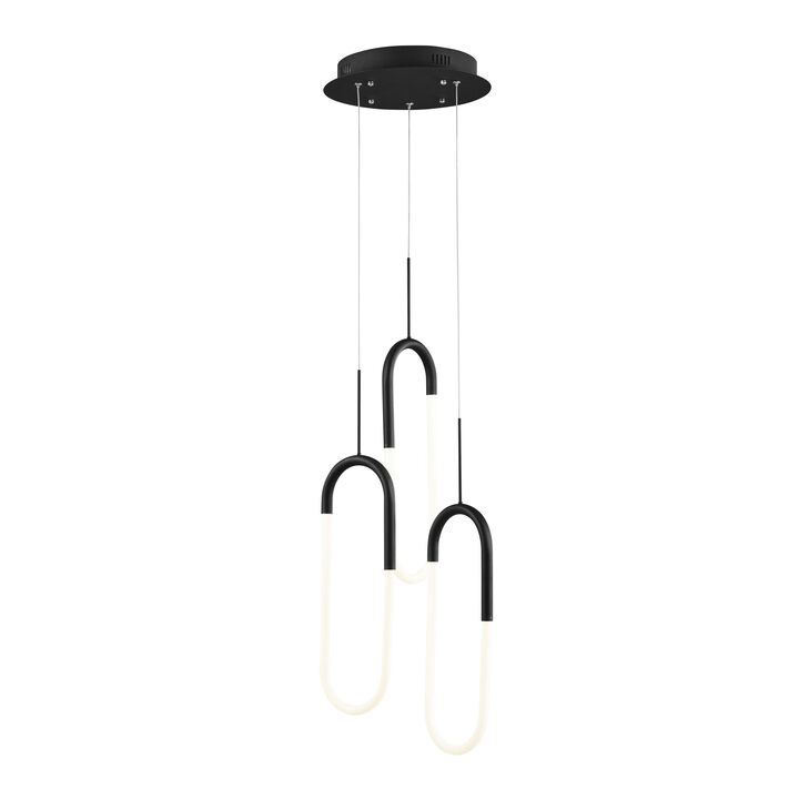 Three Clips Chandelier Sandy Gold Silicone Integrated LED Dimmable