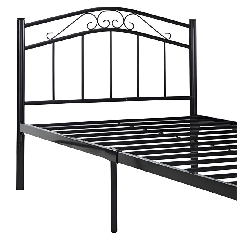Durable Metal Platform Bed with Headboard and Footboard for Comfort