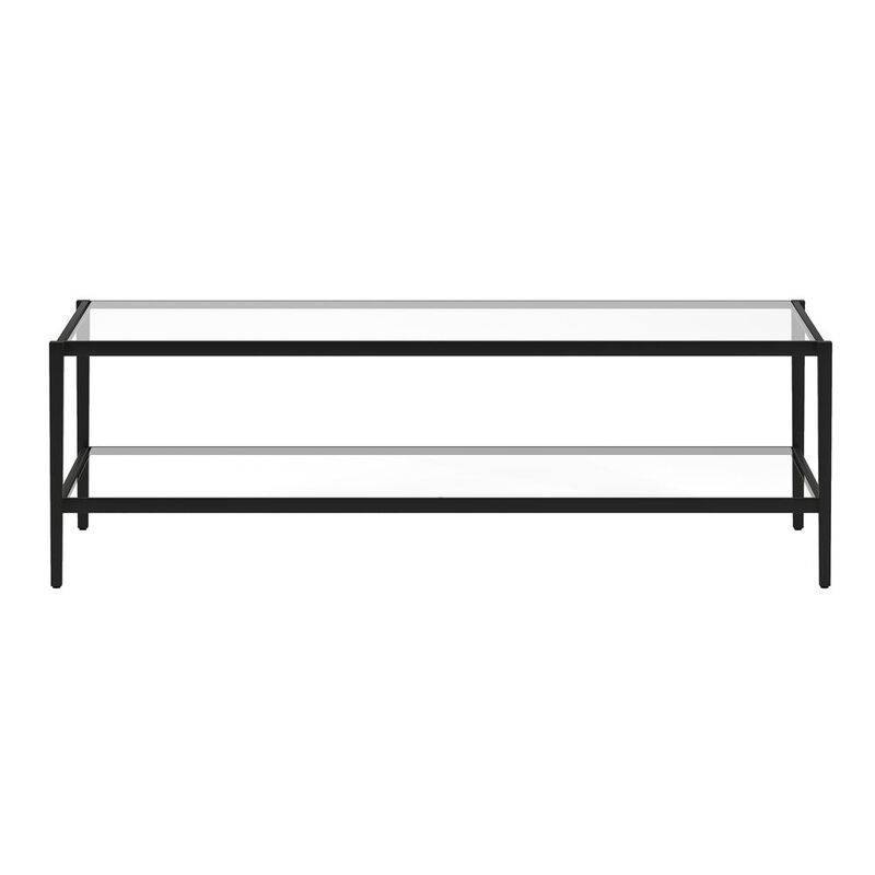 Hudson&Canal Hera 54'' Wide Rectangular Coffee Table in Blackened Bronze