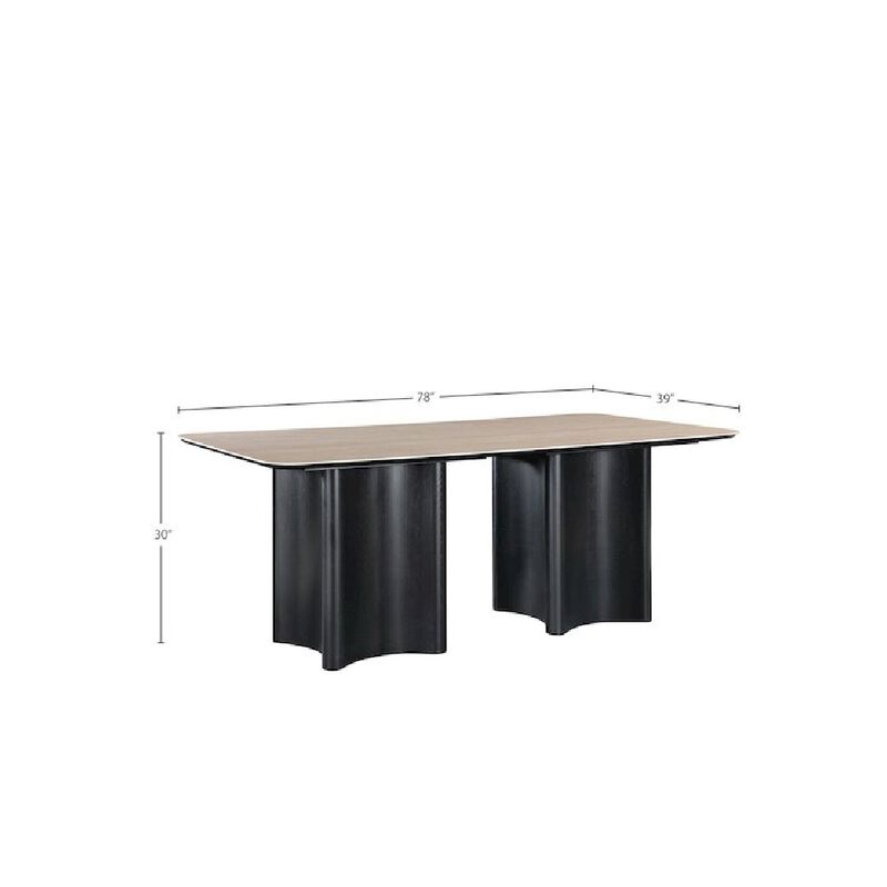 Meridian Furniture Corvina Black Oak Veneer Dining Table