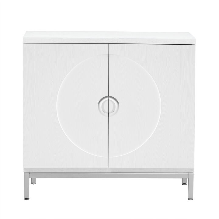 Merax Solid Accent Cabinet with Solid Wood Storage Cabinet