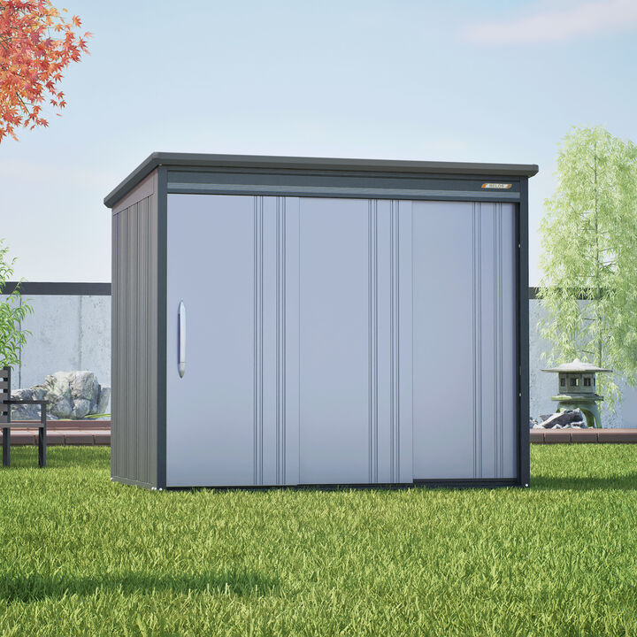 Arrow Shirudo 8 x 6 x 7 ft Luminous Silver Shirudo Series&trade; Premium Shed